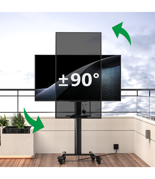 XTRARM Proton 500 mobiler TV Ständer Schwarz