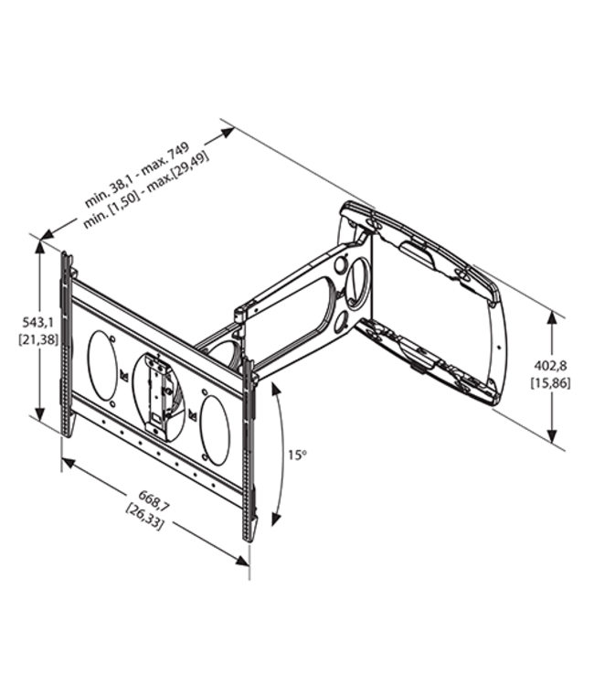 Vogel's Professional PFW 6850 - Support Mural TV