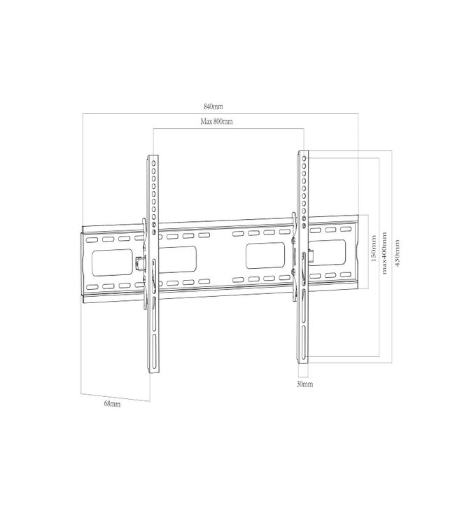 DQ Wall-Support Pallas Flex - Support mural TV