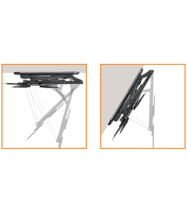 MyWall HL40ML motorisé - Support TV Plafond