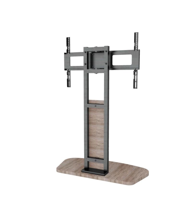 XTRARM Ferro pied TV  bois/acier - Support TV pied