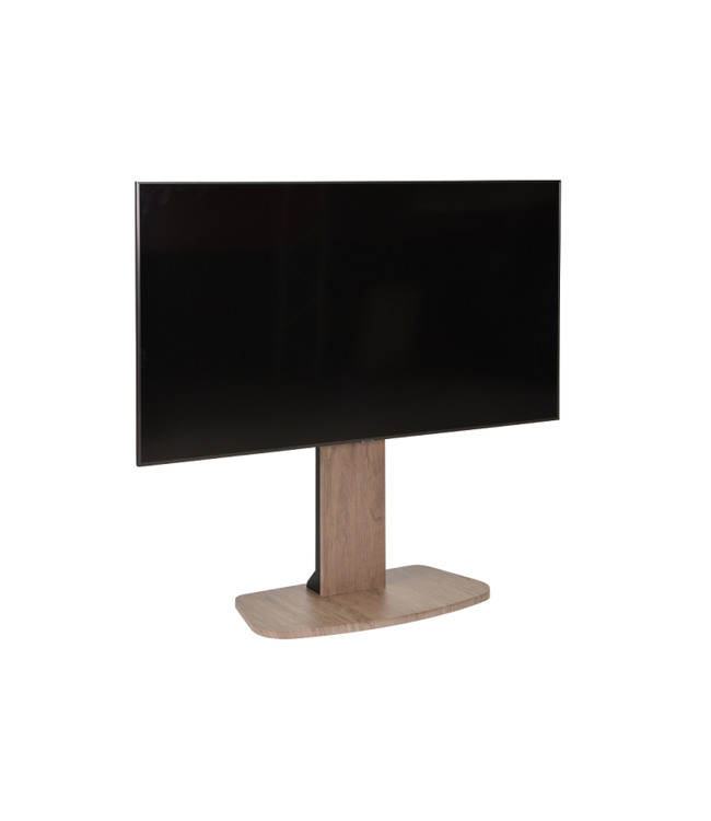 XTRARM Ferro pied TV  bois/acier - Support TV pied