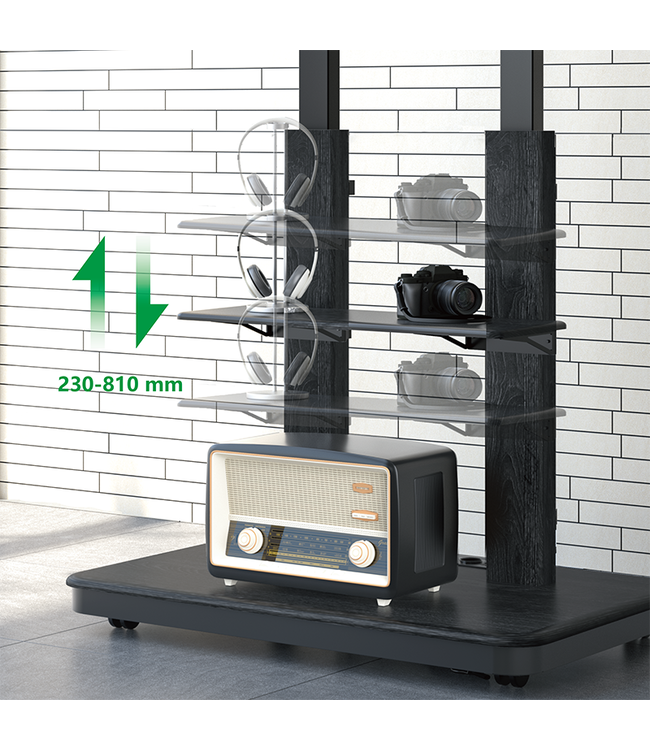 XTRARM Duolite Noir - Pied de sol électrique sur roulettes