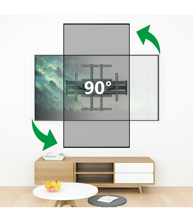 XTRARM XTR-LA2060  Cratos double 100 cm Rotate 600 Noir - Support tv mural