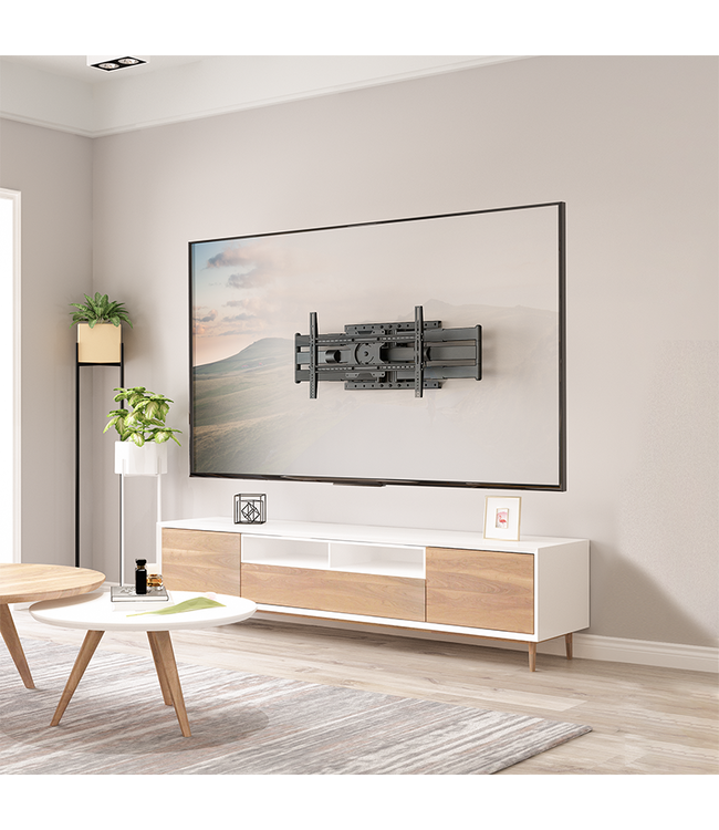 XTRARM XTR-LA2060  Cratos double 100 cm Rotate 600 Noir - Support tv mural