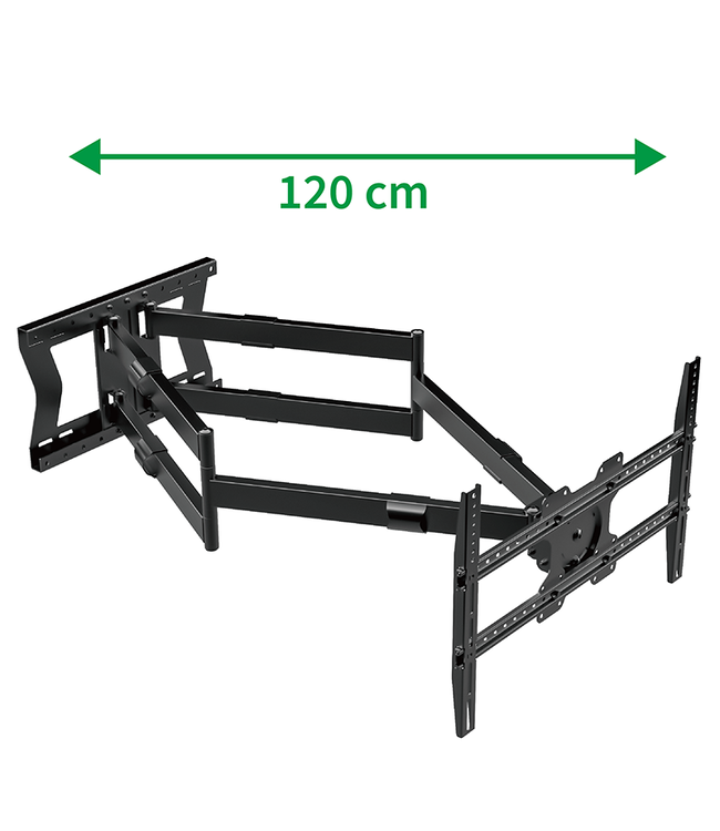 XTRARM Cratos 120 cm double Rotate VESA 600 Noir - Support tv mural