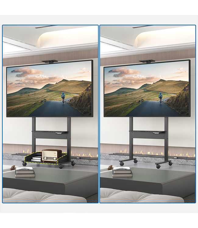 DQ Wall-Support Soporte de TV Zelos ajustable eléctricamente negro