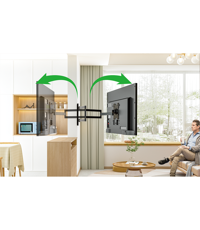 XTRARM Axis XL 108.5 cm Noir Support rotatif, orientable et inclinable