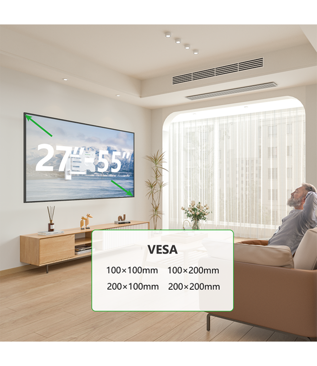 XTRARM Axis XL 70 cm Blanc Support rotatif, orientable et inclinable