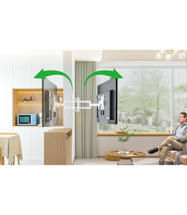 XTRARM Axis XL 70 cm Blanc Support rotatif, orientable et inclinable