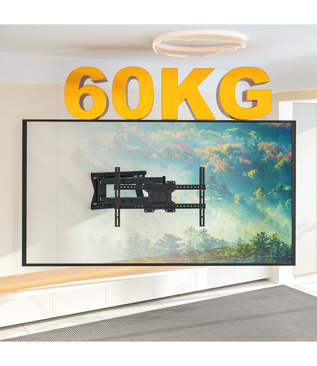 XTRARM Crius 100 cm Rotatif 600 Noir - Support tv mural