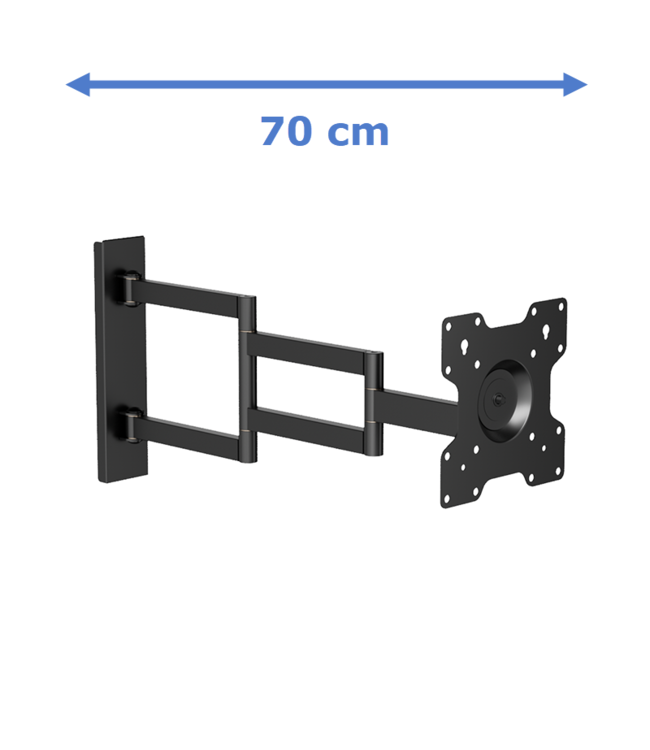 DQ Wall-Support Rotate XL Noir 70 cm - Support Mural TV
