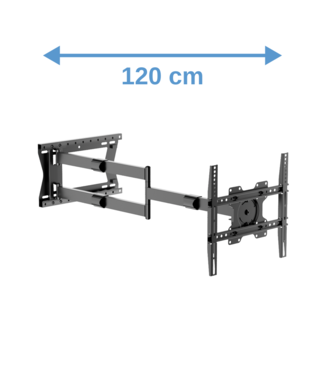 DQ Wall-Support Hercules 2.0 120 cm Flex 400 Noir - Support Mural TV