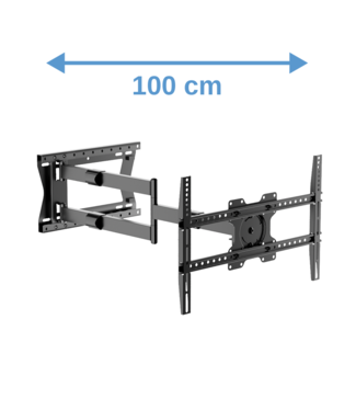 DQ Wall-Support Hercules 2.0 100 cm Flex 600 Noir - Support Mural TV