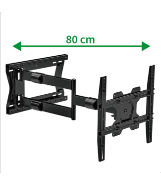 XTRARM XTR-LA2030 Tantal 80 cm Fixed 400 Noir - Support TV Mural