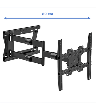 DQ Wall-Support Hercules 2.0  80 cm Flex 400 Noir - Support TV mural