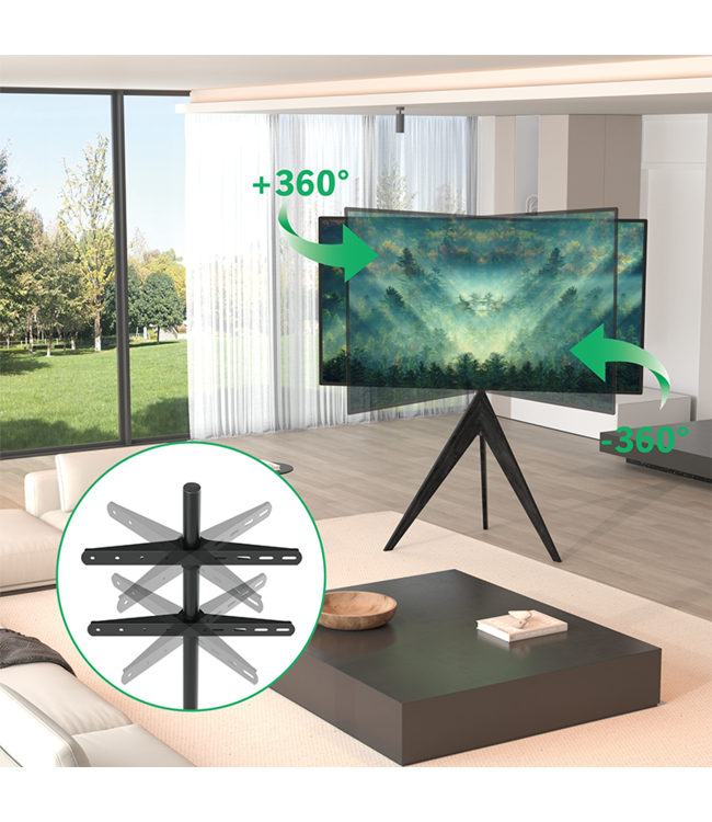 XTRARM Argo Tripod - Support pied TV Noir