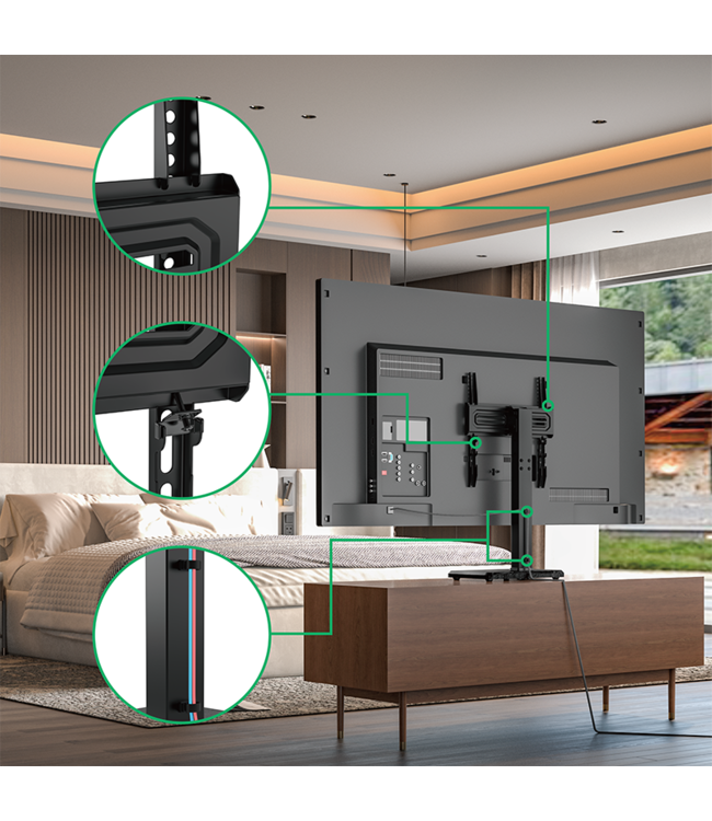 XTRARM Support de table TV XTR-TS1020 noir