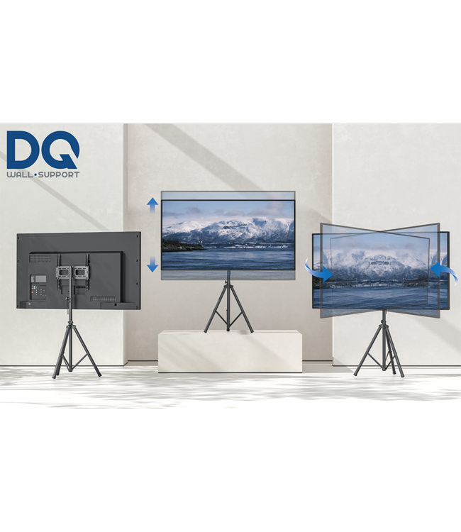 DQ Wall-Support Tripod  VESA 400 - Support Pied TV Noir