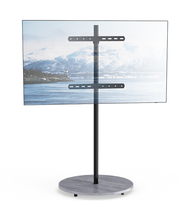 XTRARM Arius  Acier/bois gris pied TV - Support pied TV