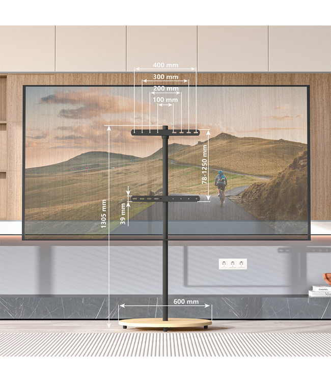 XTRARM Arius bois Erable - Support pied TV