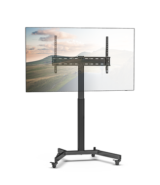 DQ Wall-Support Artem Noir - Pied de sol sur roulettes