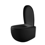 JEE-O JEE-O toilet randloos met soft close en quick release zitting Mat zwart - 007-1003