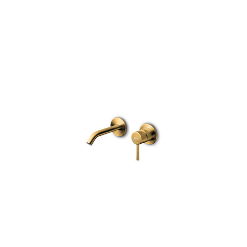 JEE-O JEE-O Slimline Wand wastafelkraan met inbouwdeel mat goud - 800-1505