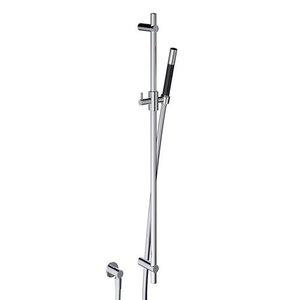 HotBath Cobber glijstang 90cm met wandaansluitbocht 150cm doucheslang en staafhanddouche Mat Zwart