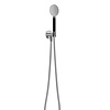 HotBath Cobber M442 ronde handdouche met wandsteun en uitlaat en doucheslang 150cm messing Gepolijst