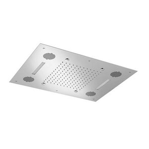 HotBath Mate inbouw hoofddouche 48x63cm rechthoek met spray LED verlichting nikkel Geborsteld