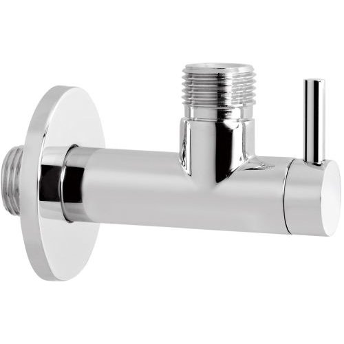 HotBath Pal hoekstopkraan rond met filter 1/2" Geborsteld Messing P2002BB HotBath HotBath Pal hoekstopkraan rond met filter 1/2" Geborsteld Messing P2002BB