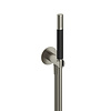 HotBath Cobber M440 staafhanddouche met wandsteun en uitlaat en doucheslang 150cm nikkel Geborsteld