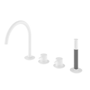 HotBath HotBath Cobber badrandcombinatie met uitloop CB073 Mat wit HotBath Cobber badrandcombinatie met uitloop CB073 Mat wit