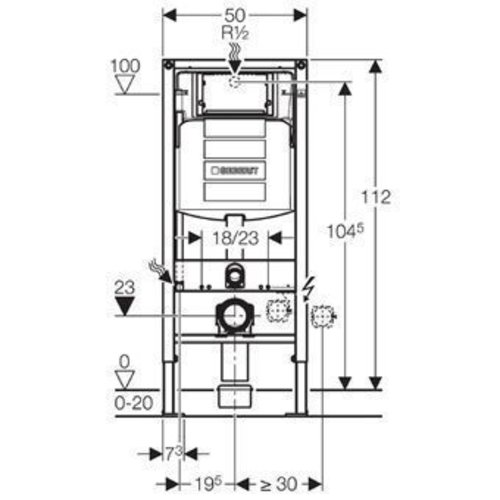 Creavit Geberit UP320 toiletset met Creavit randloos toilet met  softclose zitting