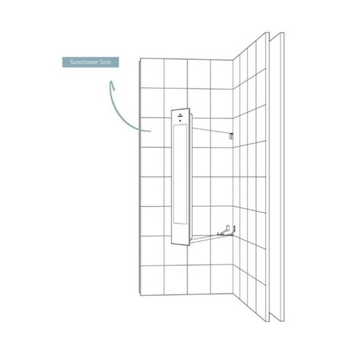 Sunshower Sunshower Solo Organic Grey infrarood opbouwapparaat 20x125x18cm full body 1500watt Organic Grey