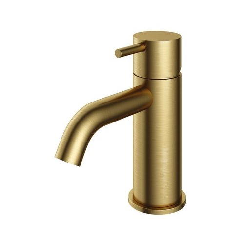 HotBath Cobber | laag | Gebogen uitloop | Geborsteld messing PVD HotBath HotBath Cobber | laag | Gebogen uitloop | Geborsteld messing PVD