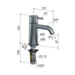 HotBath HotBath Cobber | laag | Gebogen uitloop | Chroom