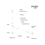 Regn Regn fonteinsifon, Geborsteld koper - 13002RG