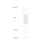 Regn vaste wastafelafvoerplug met lange schacht, gun metal black - 13003GM Regn Regn vaste wastafelafvoerplug met lange schacht, gun metal black - 13003GM