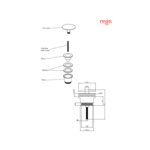 Regn Regn fonteinafvoerplug, Geborsteld nikkel - 13004BN