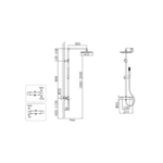 Regn Regn thermostatische regendouche, Mat Zwart - 15000MB