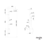 Regn Regn thermostatische regendouche met planchet, Geborsteld koper - 15001RG