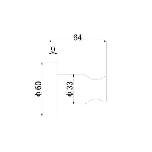 Regn wandhouder, Geborsteld nikkel - 15008BN Regn Regn wandhouder, Geborsteld nikkel - 15008BN