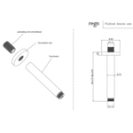 Regn plafondarm inkortbaar, Chroom - 15011CR Regn Regn plafondarm inkortbaar, Chroom - 15011CR