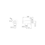 Regn wandaansluitbocht met handdouchehouder, Chroom - 15018CR Regn Regn wandaansluitbocht met handdouchehouder, Chroom - 15018CR