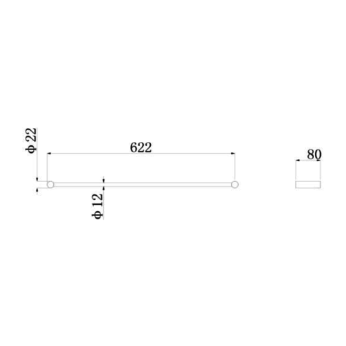 Regn handdoekhouder, gun metal black - 17000GM Regn Regn handdoekhouder, gun metal black - 17000GM