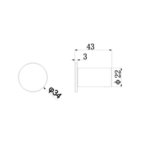 Regn handdoekhaak groot, Mat Zwart - 17002MB Regn Regn handdoekhaak groot, Mat Zwart - 17002MB