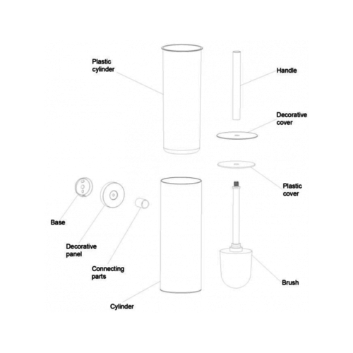 Regn toiletborstel met houder, Chroom - 17003CR Regn Regn toiletborstel met houder, Chroom - 17003CR
