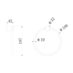 Regn Regn handdoekring, Chroom - 17004CR